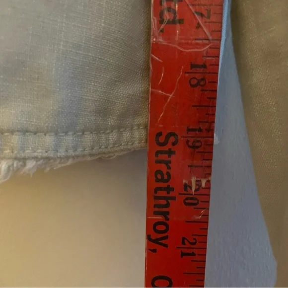 Michael Kors Light Tan Linen Utility Jacket Pleated Ruffle Back – Size 2P  EUC - Picture 15 of 15